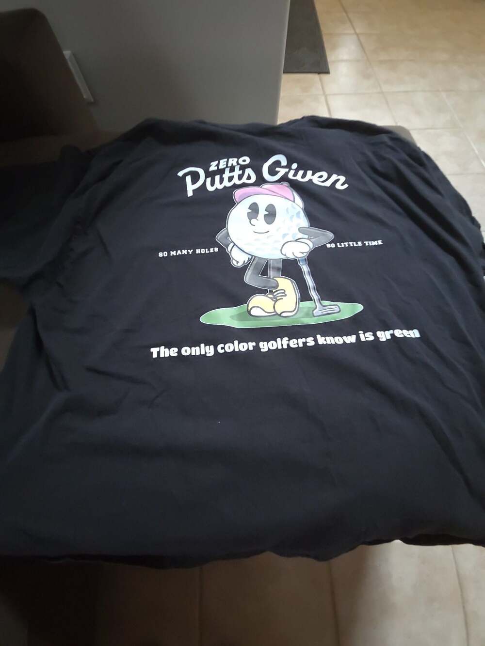 Gildan Zero Putts Given Retro Golf Graphic T-Shirt